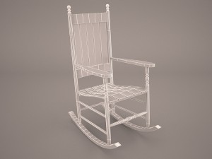 rocking chair natural 3D Модель