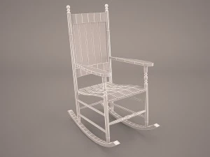 rocking chair natural 3D Model