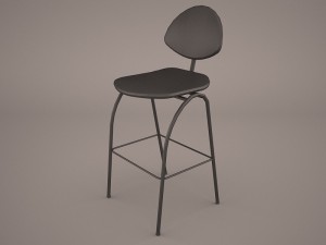 september bar stool 3D Model
