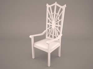 chippendale dining chair 3D Model