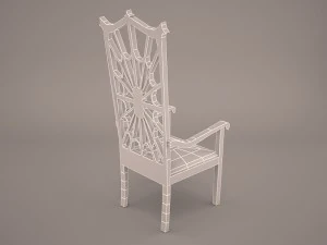 chippendale dining chair 3D Model