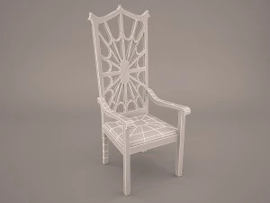 chippendale dining chair 3D Model