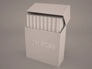 opened cigarettes pack 3D Model