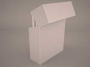 opened cigarettes pack 3D 模型