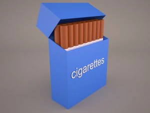 opened cigarettes pack 3D Model