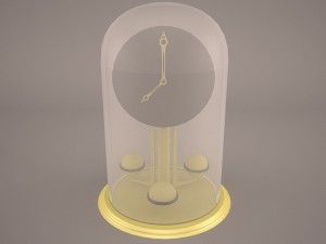 clock book shelf 3D Model