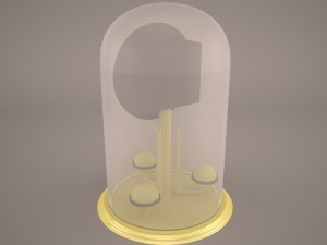 clock book shelf 3D Model
