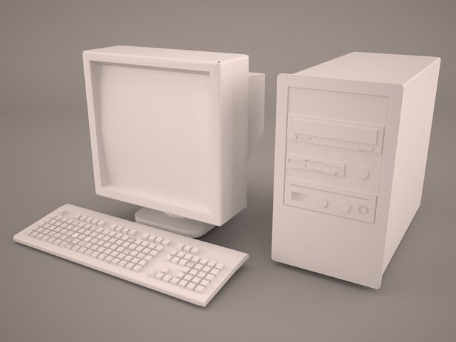 old pc compaq deskpro Model 3D .c4d .max .obj .3ds .fbx .stl .blend 