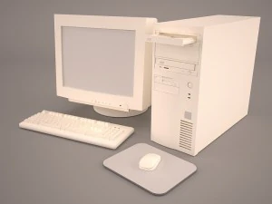 오래된 PC 컴팩 데스크프로 3D 모델