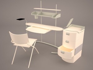 computer desk 3D Model