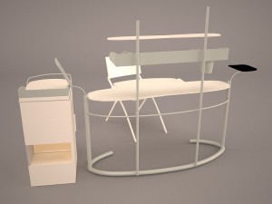 computer desk Model 3D