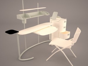computer desk Model 3D