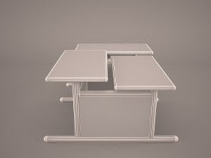 computer desk Modelo 3D
