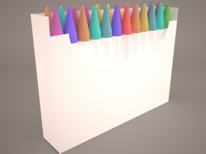 crayons box 3D 模型