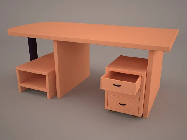 cavour desk 3D Model .c4d .max .obj .3ds .fbx .stl .blend 