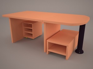 cavour desk Modèle 3D
