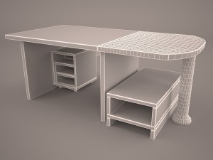 cavour desk Modèle 3D