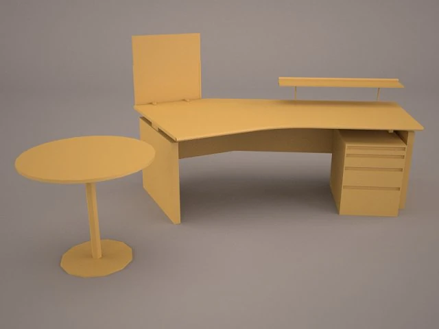 computer desk 3D Model .c4d .max .obj .3ds .fbx .stl .blend 