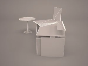 computer desk 3D Model