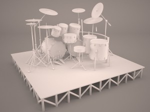 drums-kit-big Model 3D