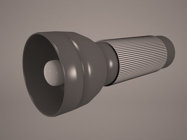 flashlight 3D 모델 .c4d .max .obj .3ds .fbx .stl .blend 