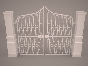 gate driveway 3D Model