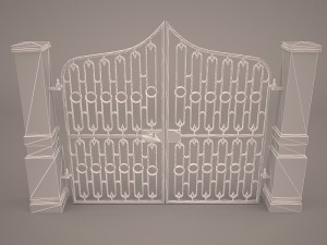 gate driveway Modello 3D