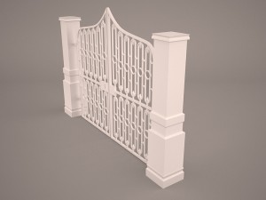 gate driveway Modello 3D