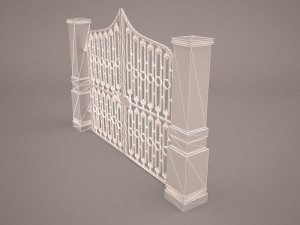 gate driveway Modello 3D