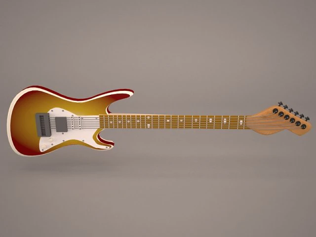 stratocaster gitar 3D Model .c4d .max .obj .3ds .fbx .stl .blend 