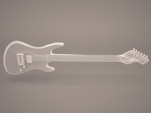 stratocaster guitar 3D 模型