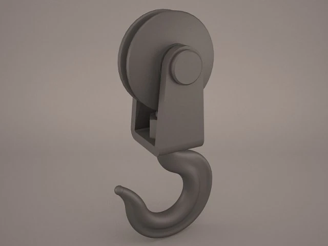 polia de gancho Modelo 3D .c4d .max .obj .3ds .fbx .stl .blend 