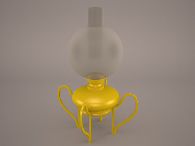 oil lamp 3Dモデル .c4d .max .obj .3ds .fbx .stl .blend 