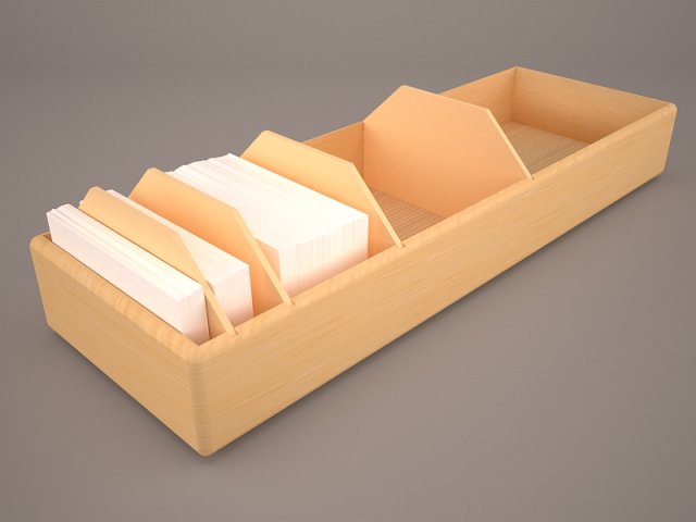 index card box Modèle 3D .c4d .max .obj .3ds .fbx .stl .blend 