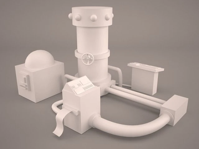 Static electrical influence machine - mad scientist 3D Model .c4d .max .obj .3ds .fbx .stl .blend