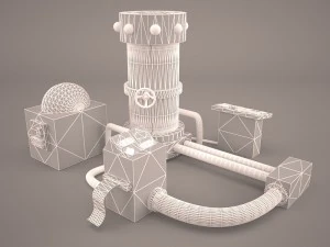 Static electrical influence machine - mad scientist 3D Model