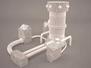 Static electrical influence machine - mad scientist 3D Model