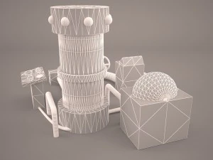 Static electrical influence machine - mad scientist 3D Model