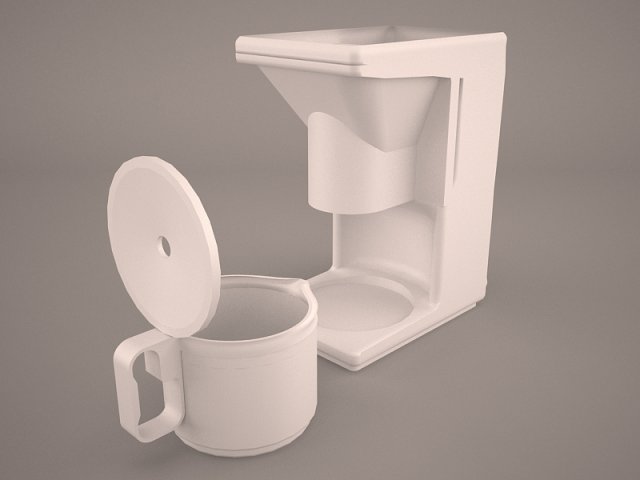 mr coffee maker Modelo 3D .c4d .max .obj .3ds .fbx .stl .blend 
