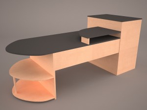 computer desk 3D Model