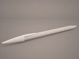 ballpoint pen 01 blue 3D Model