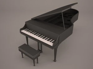 三角钢琴 3D 模型