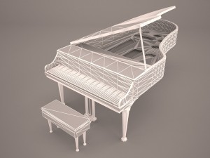 grand piano 3D Модель
