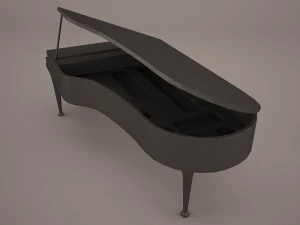pianoforte a coda Modello 3D