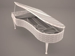 pianoforte a coda Modello 3D