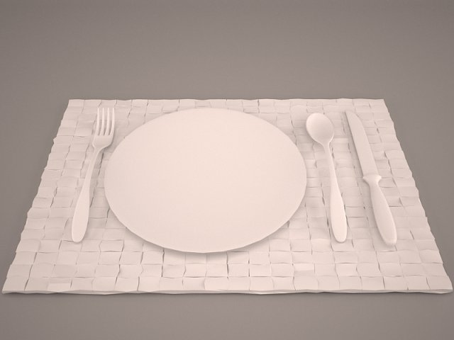simple flatware 3D मॉडल .c4d .max .obj .3ds .fbx .stl .blend 