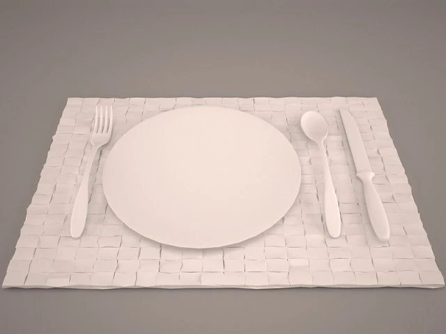 simple flatware 3D Model .c4d .max .obj .3ds .fbx .stl .blend