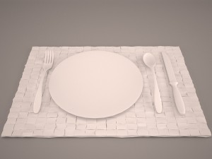 simple flatware 3D 모델