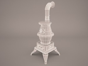 potbelly stove 3D Model