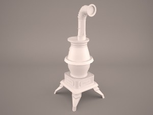 potbelly stove 3D Model